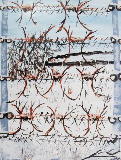 Ceija Stojka, Stacheldraht, Schnee und Zug, 1994